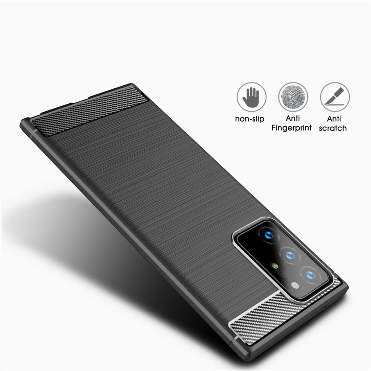 Handycase Carbon Note20 im Galaxy schwarz Ultra, Look, Backcover, COVERKINGZ Samsung,
