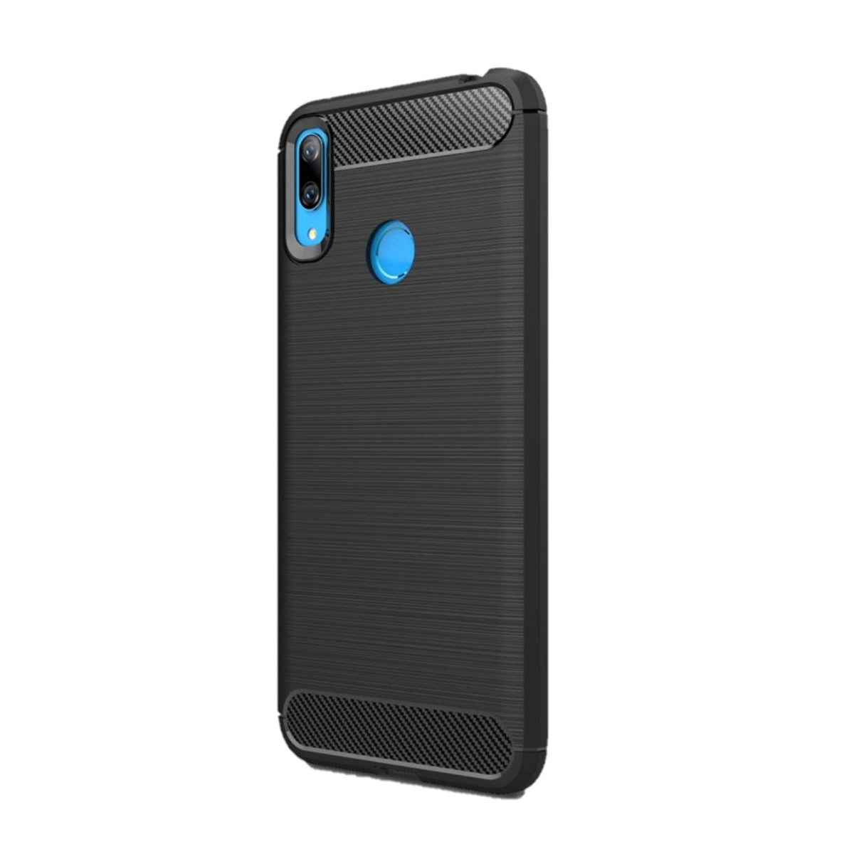 COVERKINGZ Handycase im Y7 Look, schwarz Backcover, Huawei, 2019, Carbon