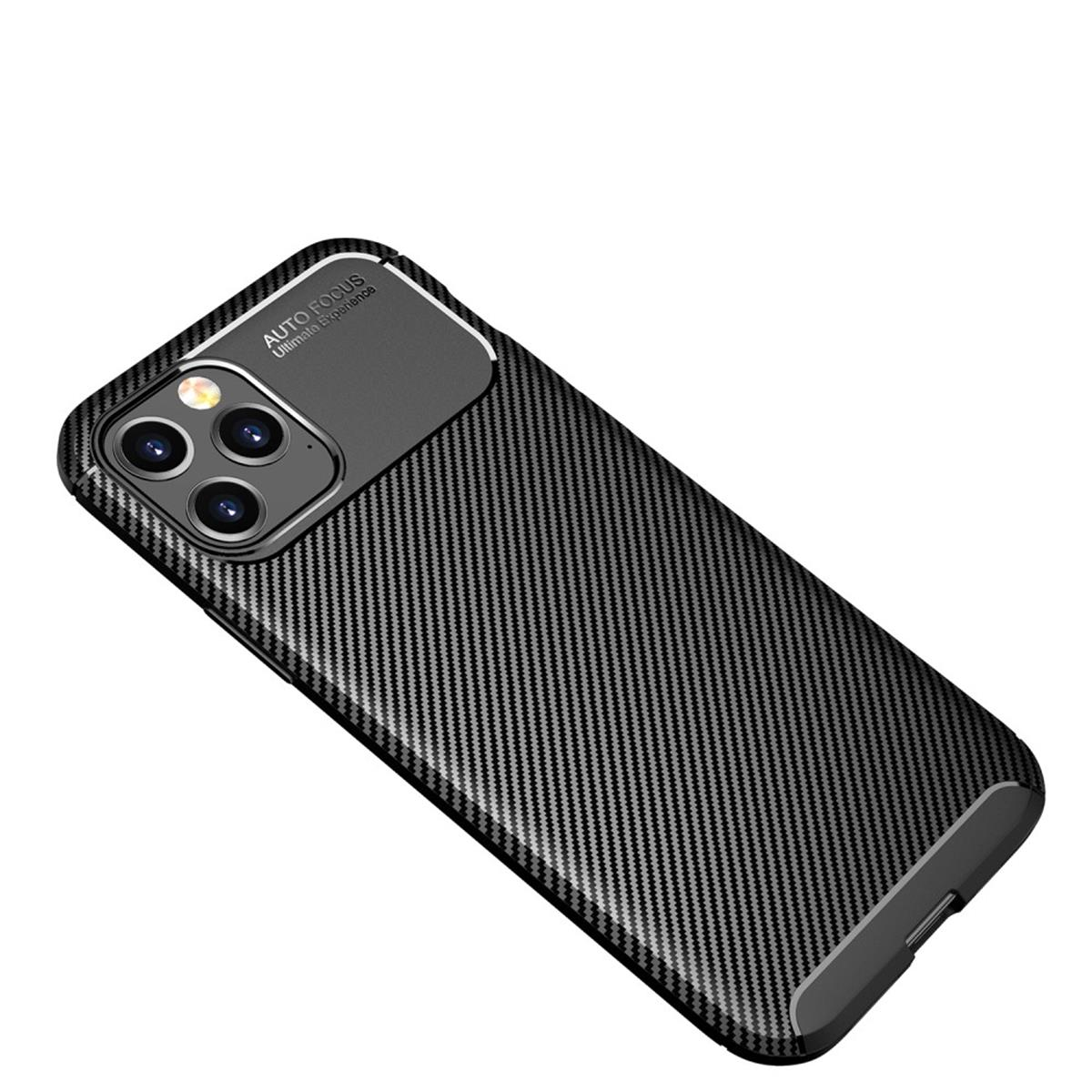 Look, Carbon 12 Max, Pro COVERKINGZ Backcover, iPhone Handycase Apple, schwarz im