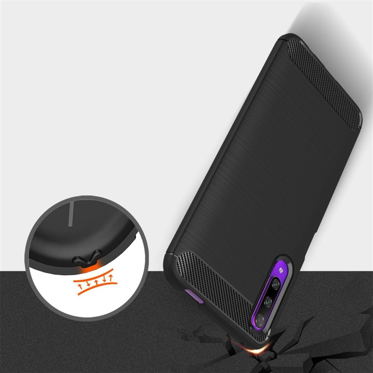 COVERKINGZ Handycase smart Look, schwarz Backcover, im Carbon Huawei, [2020], P Pro