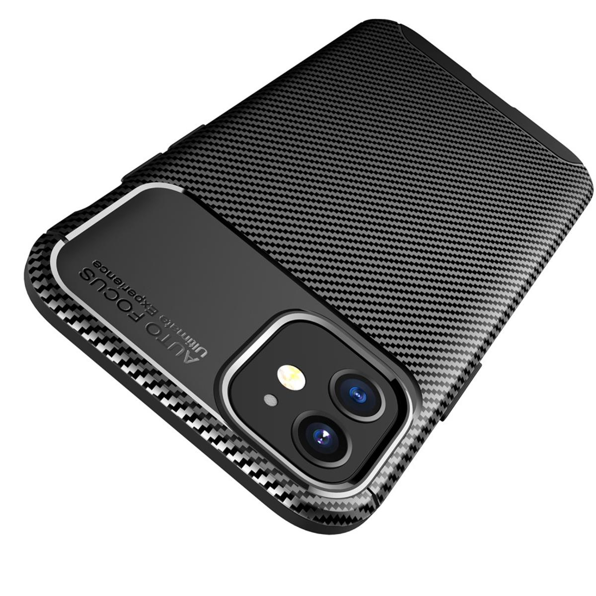 COVERKINGZ Handycase im Carbon Look, Backcover, iPhone 12 schwarz Apple, Mini