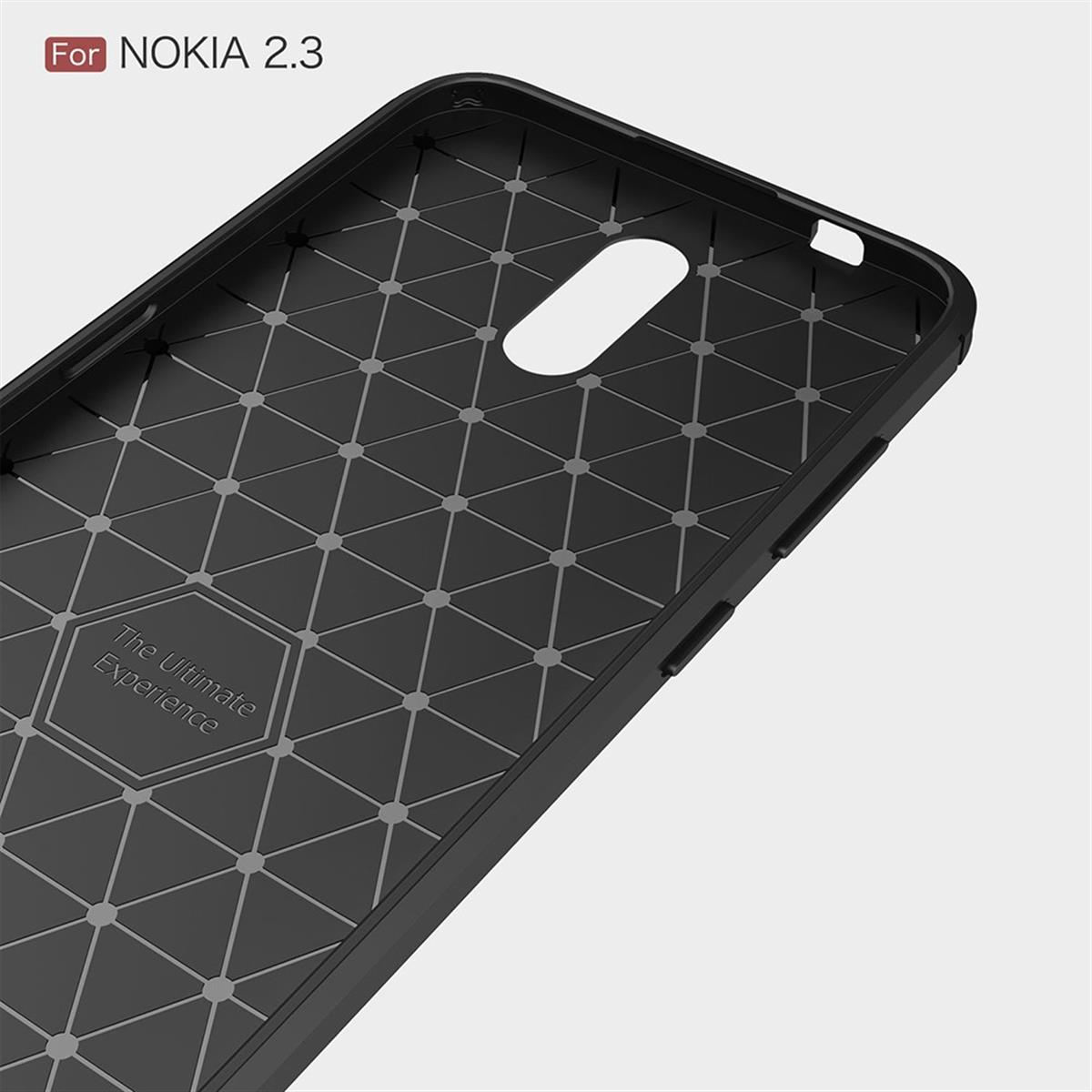 COVERKINGZ Handycase im Carbon 3, Backcover, schwarz 2 Nokia, Punkt Look