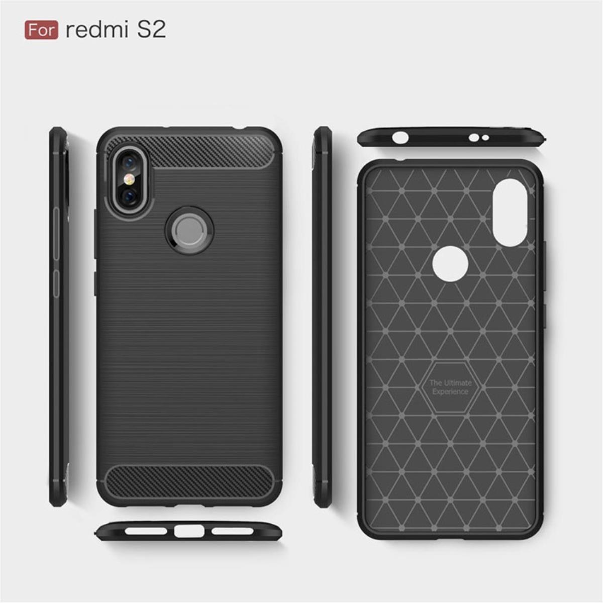 COVERKINGZ Handycase im Redmi Look, schwarz Carbon Xiaomi, Backcover, S2