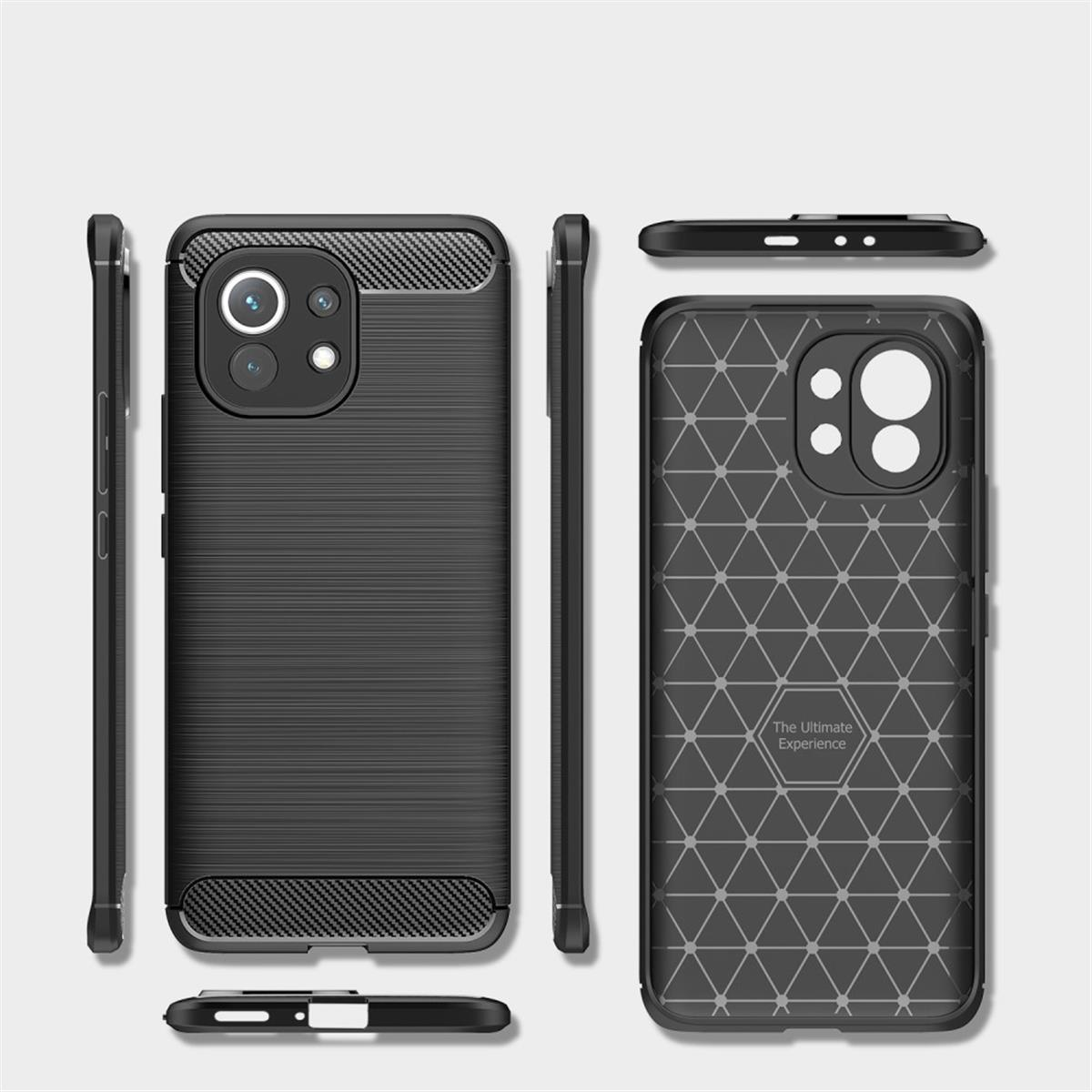 COVERKINGZ Handycase im Xiaomi, Carbon schwarz 11, Backcover, Mi Look