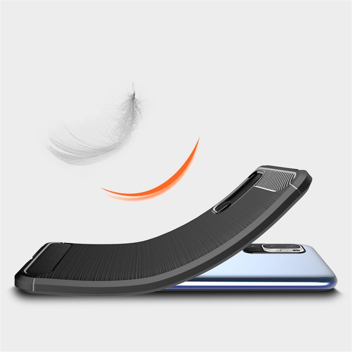 COVERKINGZ Handycase im Carbon Look, Backcover, 5G/Poco Note schwarz M3 Xiaomi, Pro, 10 Redmi