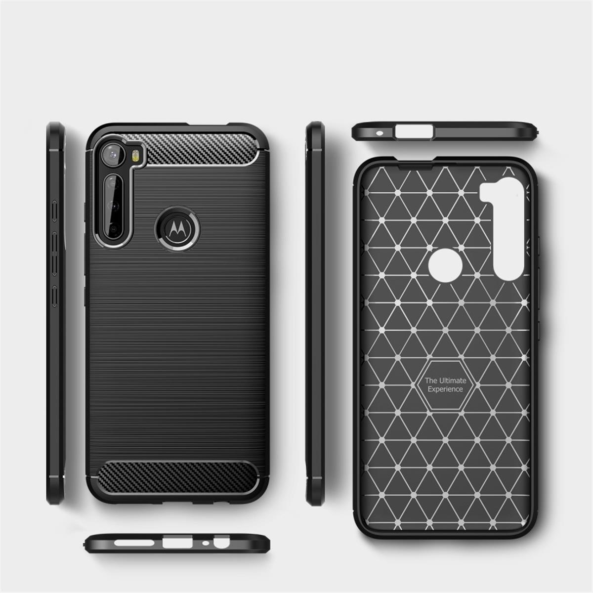 COVERKINGZ Handycase im Fusion schwarz Carbon Motorola, Plus, Backcover, One Look