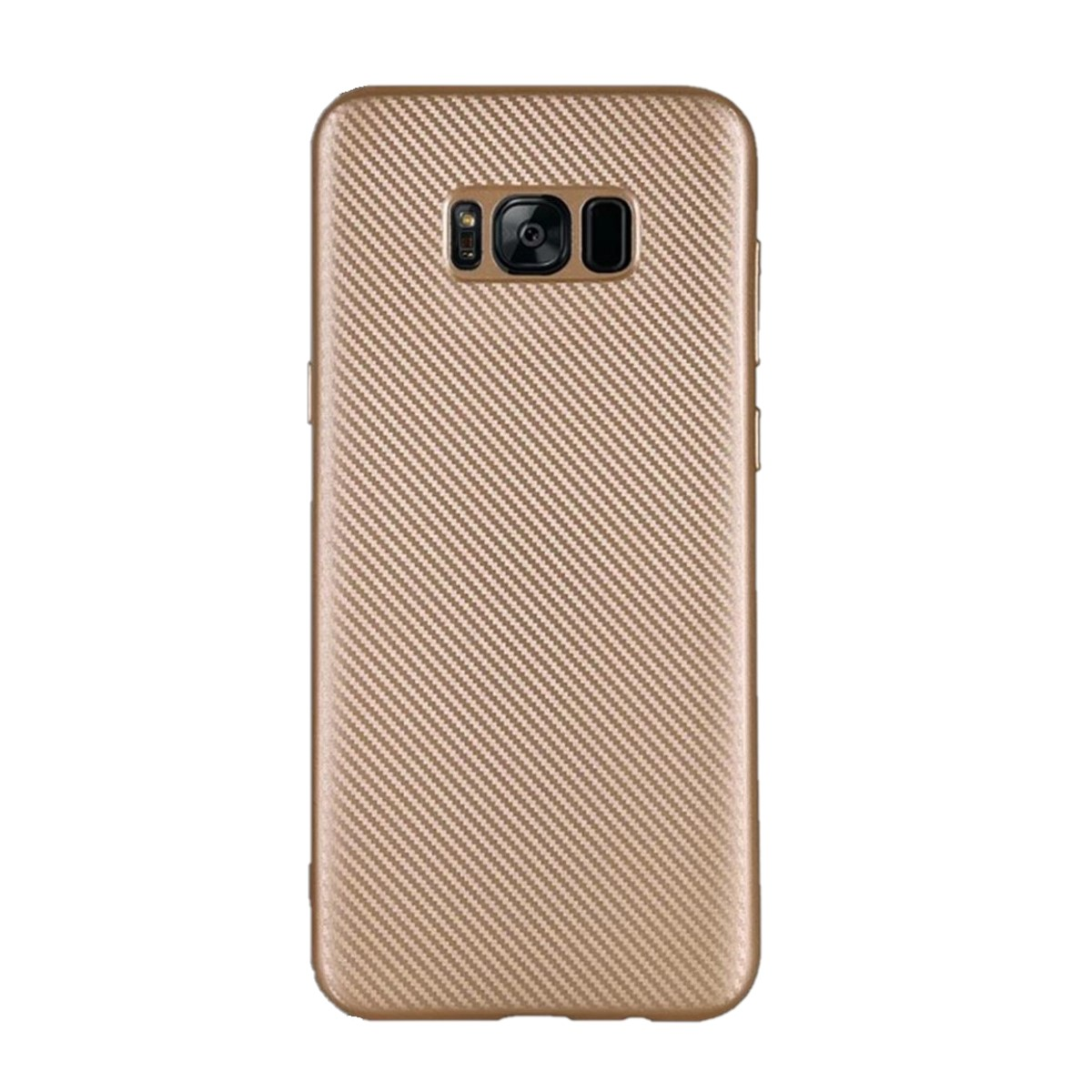Samsung, Carbon Galaxy Look, im Handycase Plus, S8 COVERKINGZ Gold Backcover,