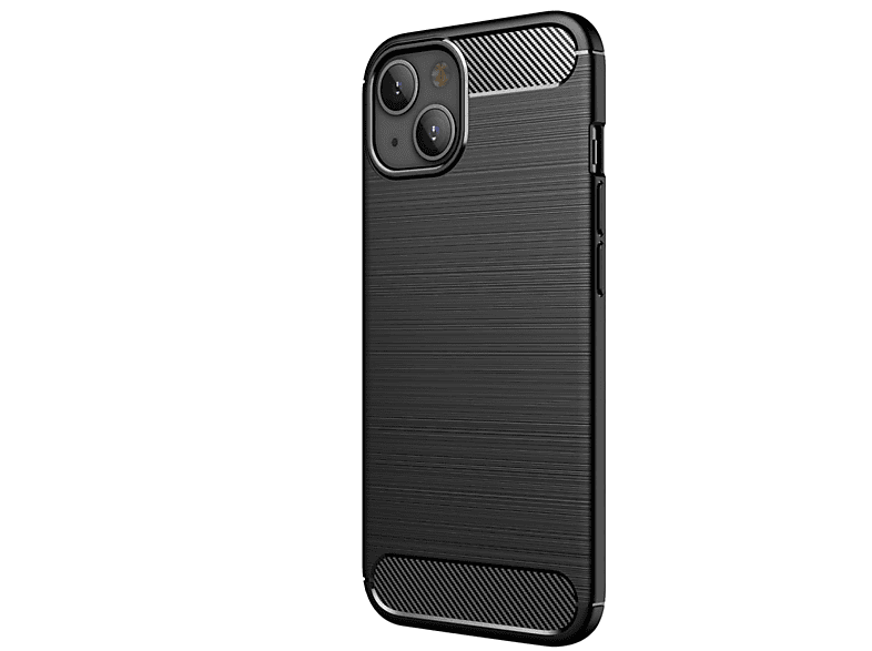 Carbon Backcover, COVERKINGZ Handycase schwarz im iPhone Apple, 13, Look,