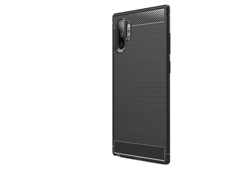Backcover, schwarz Samsung, im Handycase Note10 Plus, COVERKINGZ Galaxy Carbon Look,