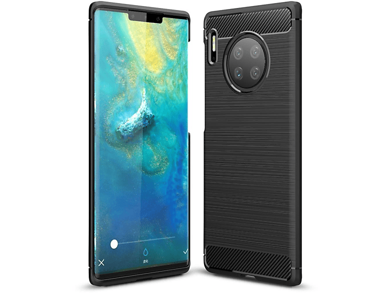 COVERKINGZ Handycase im Carbon Look, Backcover, Huawei, Mate 30 Pro, schwarz