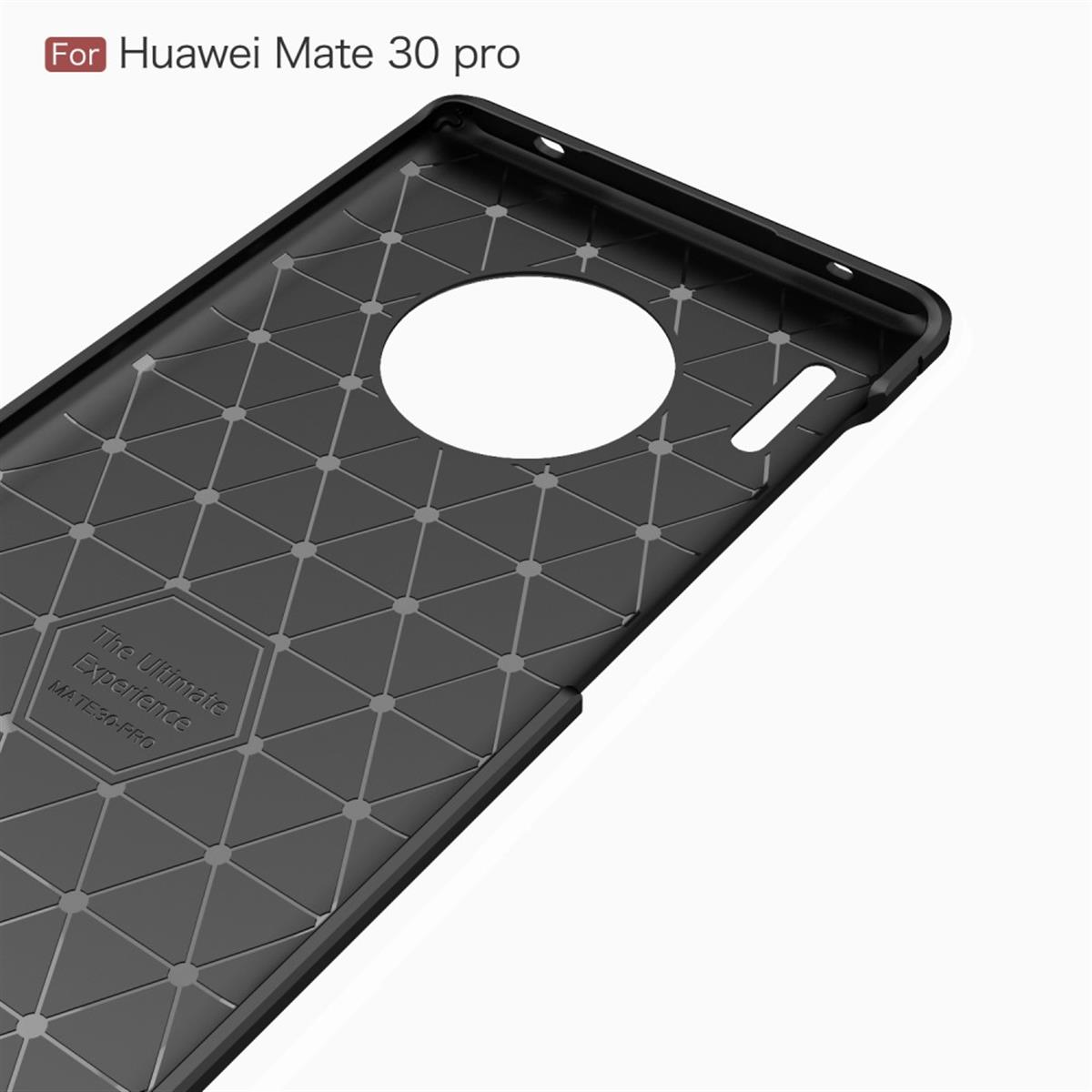 Backcover, Carbon 30 Handycase im Huawei, COVERKINGZ Pro, Mate Look, schwarz