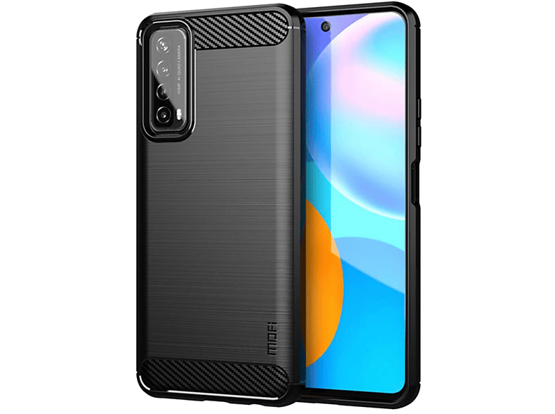 COVERKINGZ Handycase im Carbon Look, schwarz Smart Huawei, 2021, P Backcover