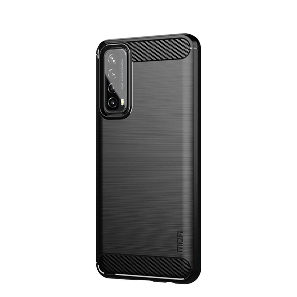 Backcover, schwarz COVERKINGZ 2021, Look, P Huawei, Carbon Handycase im Smart