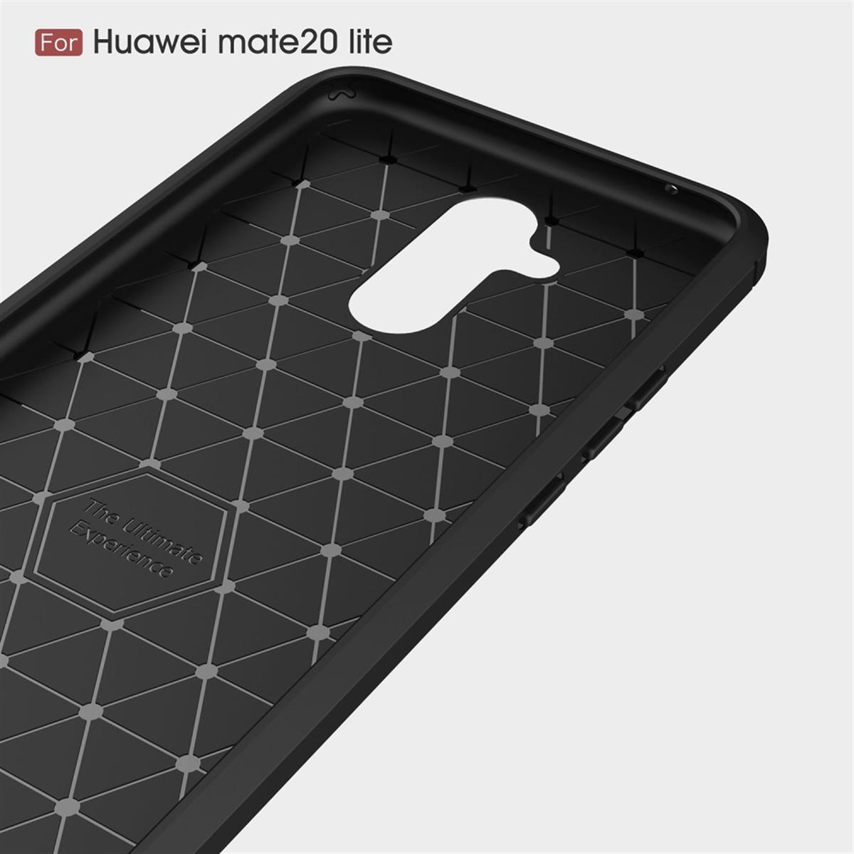 COVERKINGZ Handycase im Carbon Look, schwarz Lite, Mate Backcover, 20 Huawei