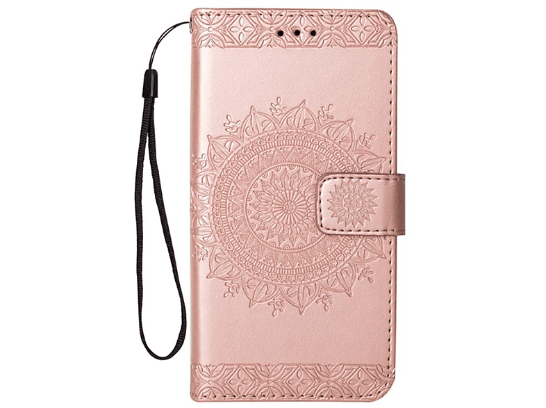 COVERKINGZ Klapphülle mit Mandala Muster., Bookcover, Apple, iPhone XR, Rosegold | Bookcover