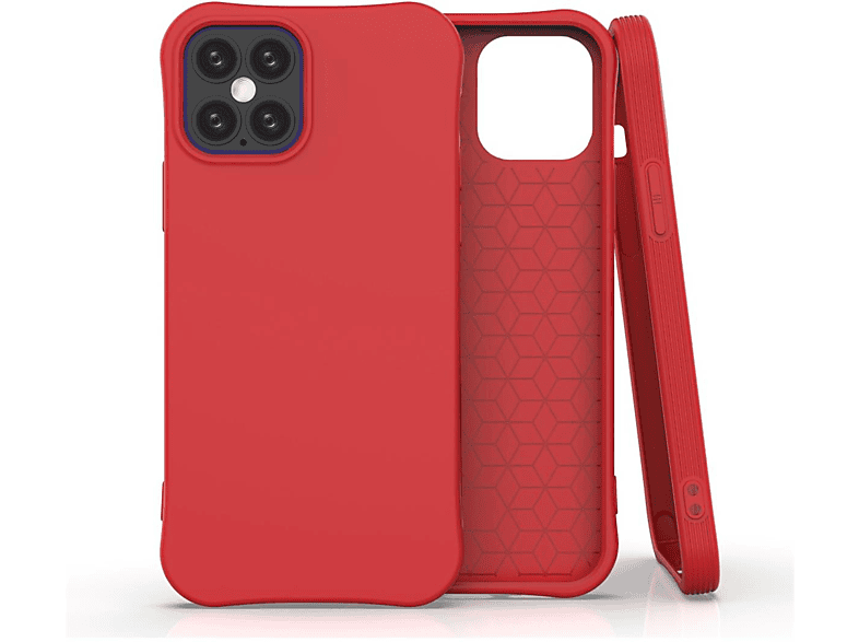 COVERKINGZ Silikon, Apple, Backcover, iPhone 12 12 iPhone Handycase Pro, / aus Rot