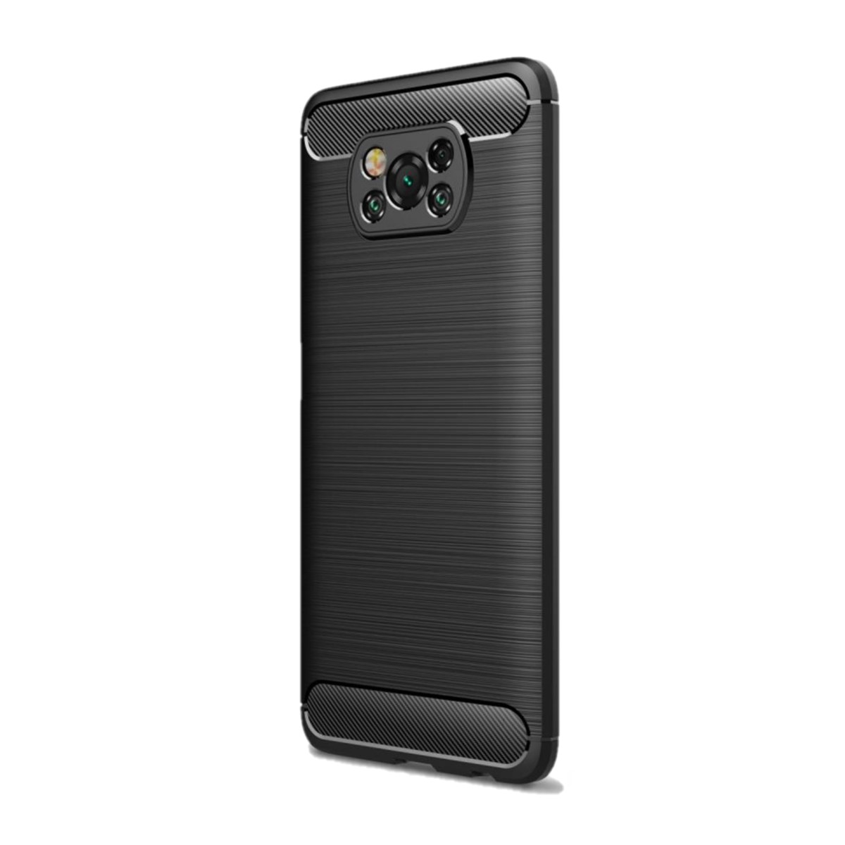 COVERKINGZ Handycase im Xiaomi, Backcover, Poco X3 schwarz Carbon Look, NFC