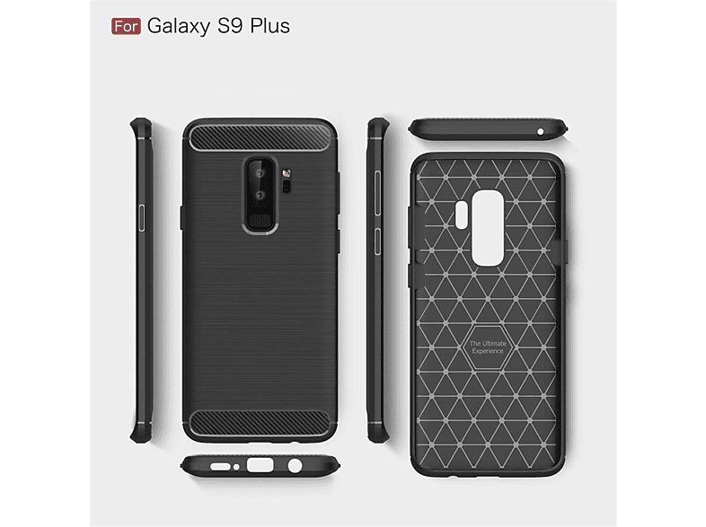 COVERKINGZ Handycase Samsung, im Carbon Plus, schwarz Look, Backcover, S9 Galaxy