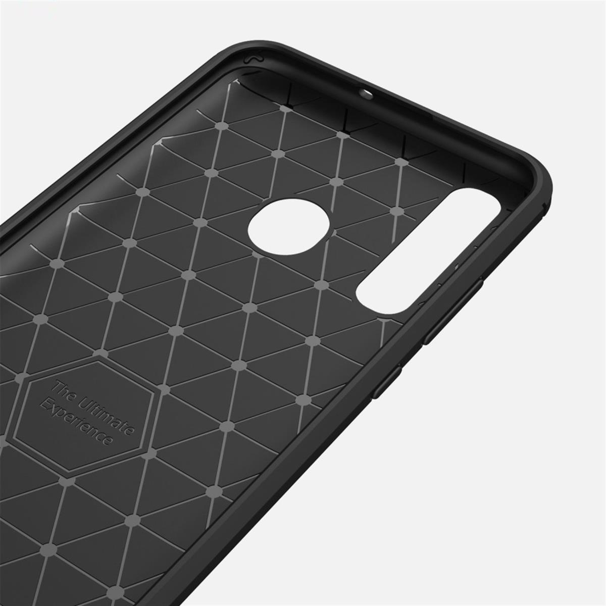 Huawei, Look, Handycase im COVERKINGZ P Carbon Plus Backcover, schwarz 2019, Smart