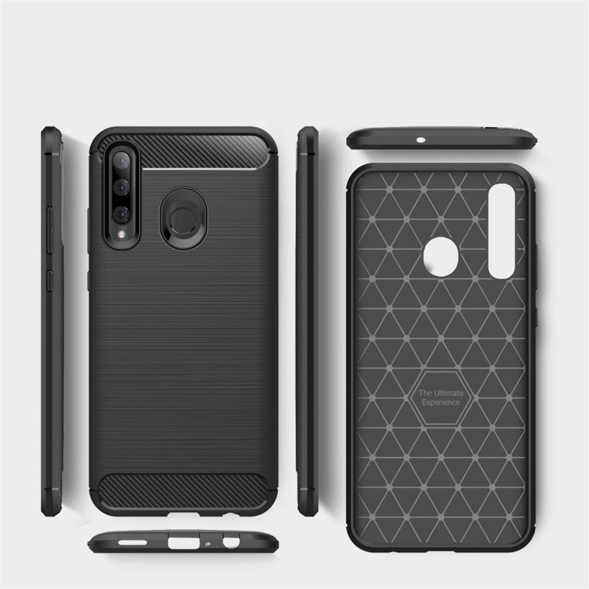 COVERKINGZ Handycase im Carbon Look, Huawei, schwarz P 2019, Backcover, Plus Smart