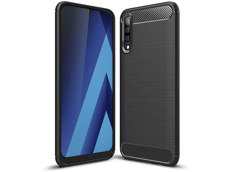 COVERKINGZ Handycase im Carbon Look, Backcover, Samsung, Galaxy A50/A30s/A30s, schwarz