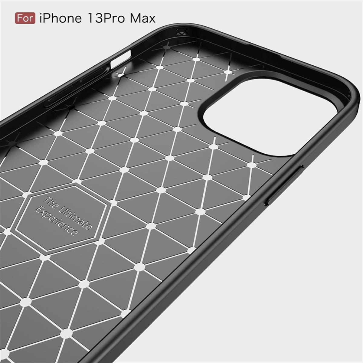 COVERKINGZ Handycase im Carbon Look, 13 schwarz Pro Apple, iPhone [6,7 Zoll], Max Backcover