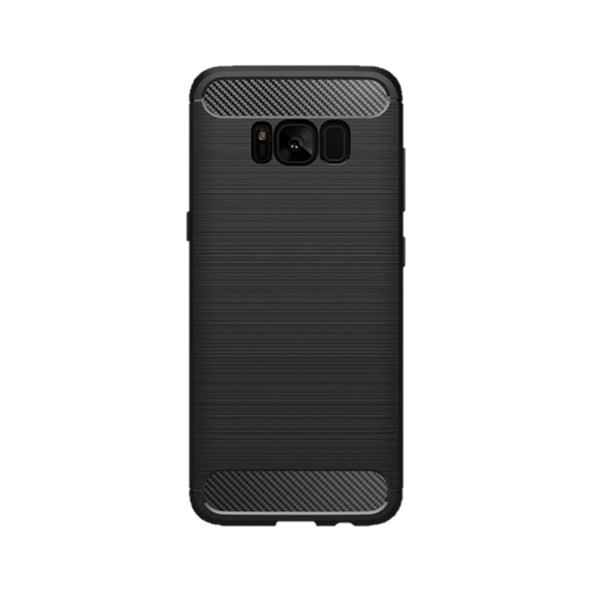 COVERKINGZ Handycase im schwarz S8 Plus, Galaxy Samsung, Look, Backcover, Carbon