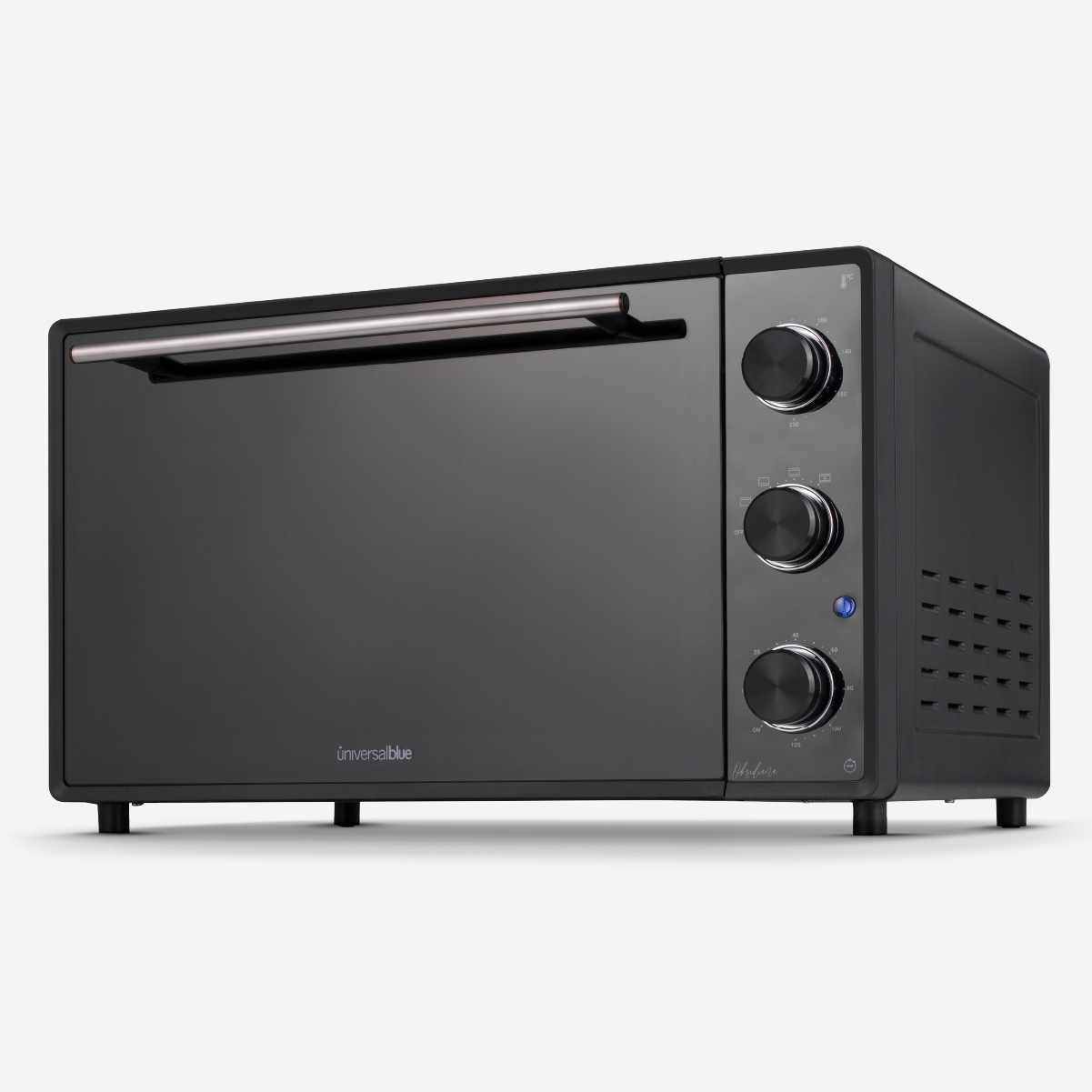 Blue Healthybake 48ob mini horno 48l 2000w pequeño potencia capacidad universalblue freidora de aire 48 litros bandeja rejilla accesorios 2000 4 funciones 60 umhc48l200019