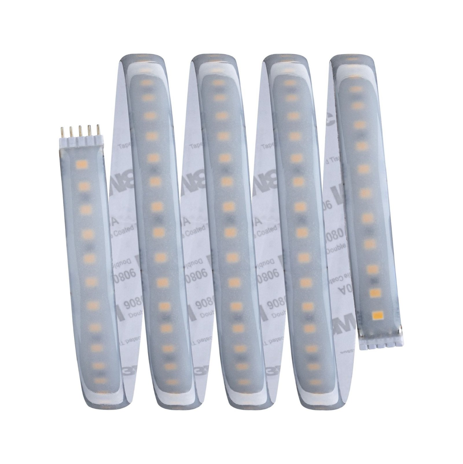 LED-Lichtleiste mit gelben Lichtern auf weißem Hintergrund.