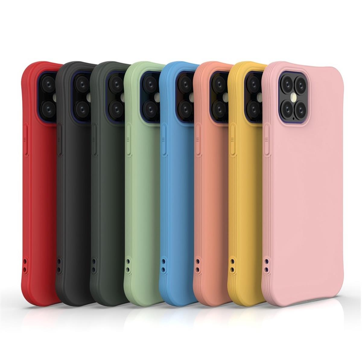 Gelb Apple, Handycase 12 Max, iPhone aus Pro Backcover, COVERKINGZ Silikon,