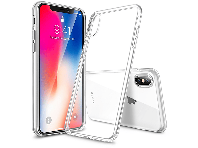 COVERKINGZ Handyhülle Case Ultra dünn, Backcover, Apple, iPhone Xs / iPhone X, Transparent