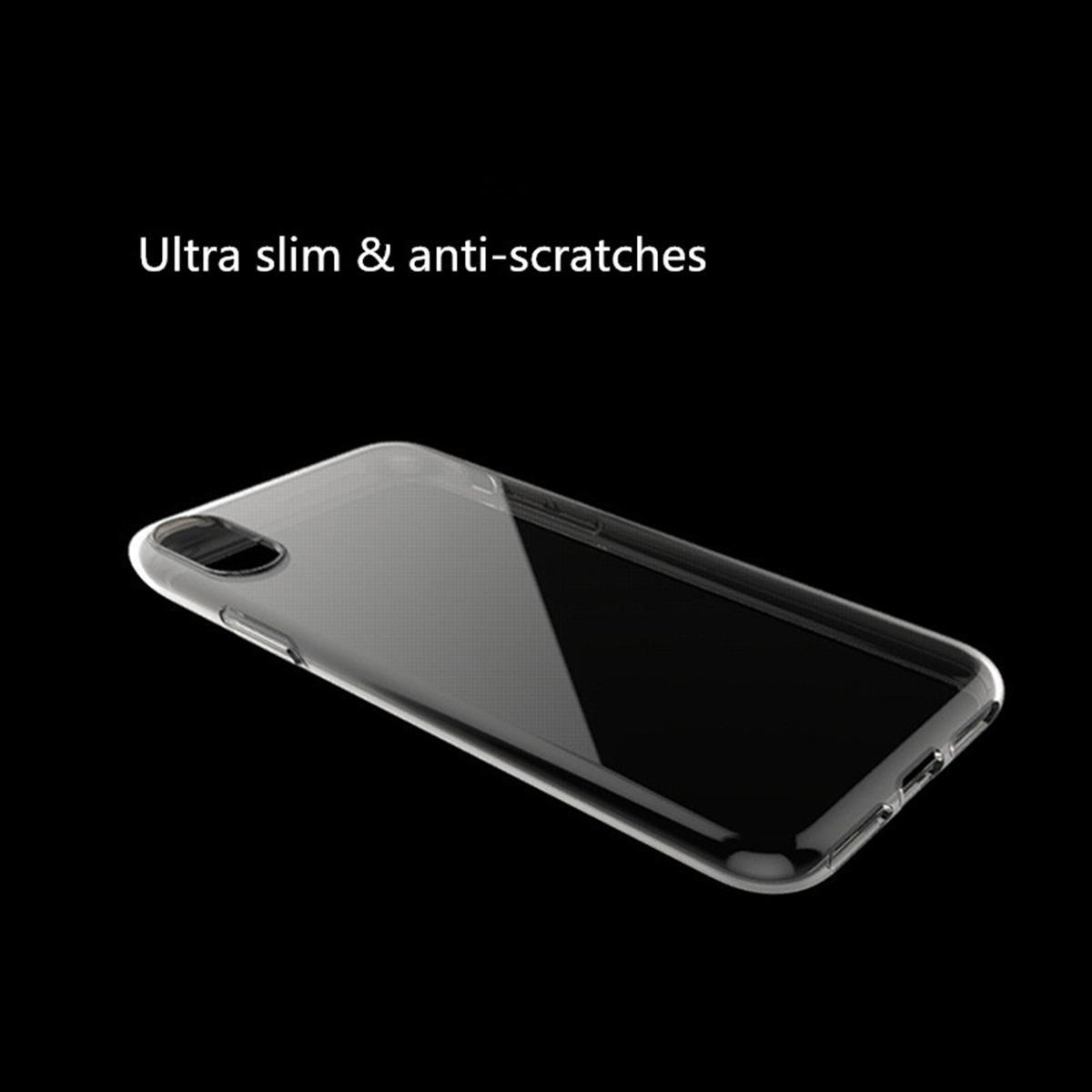 Xs X, Handyhülle dünn, iPhone COVERKINGZ Apple, Backcover, Ultra iPhone Transparent Case /