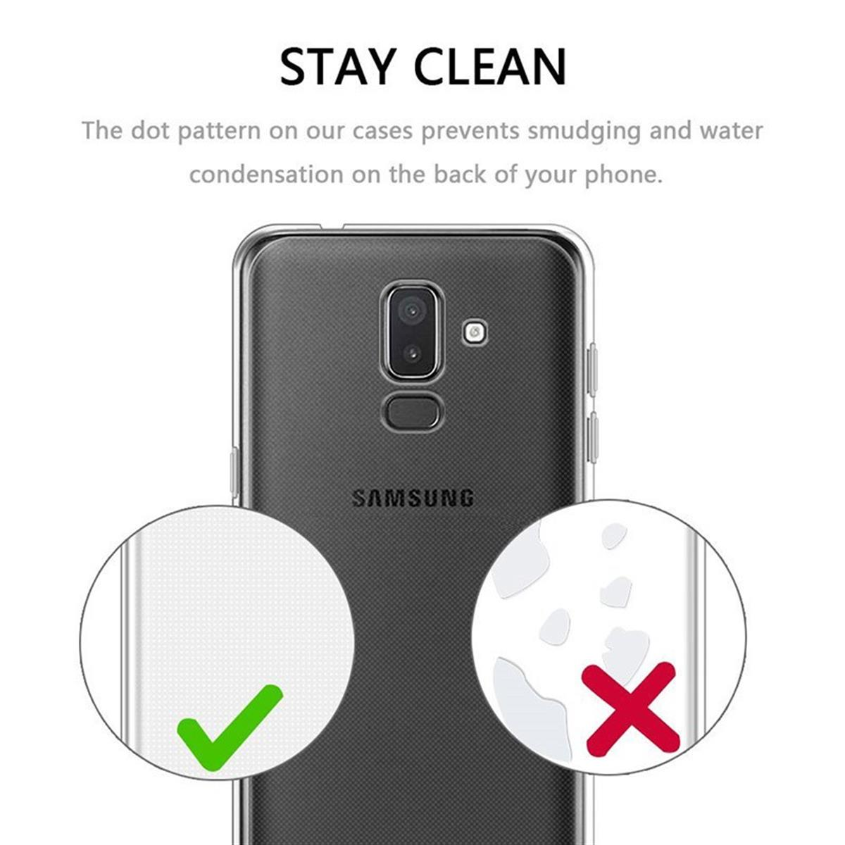 COVERKINGZ Handyhülle Case Backcover, Samsung, J8 Ultra dünn, Galaxy [2018], Transparent