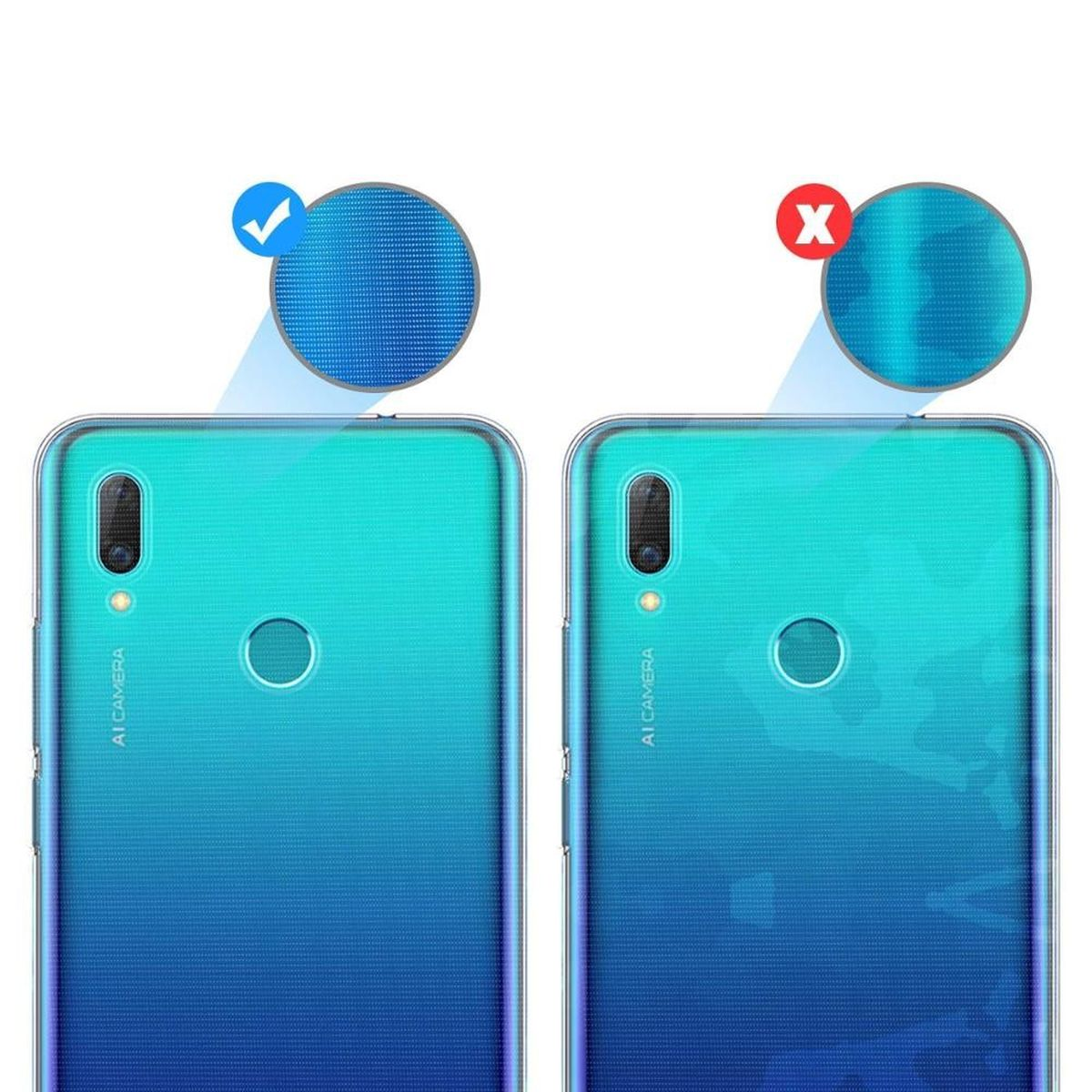 COVERKINGZ Handyhülle Y7 Case Transparent Backcover, dünn, Ultra (2019), Huawei