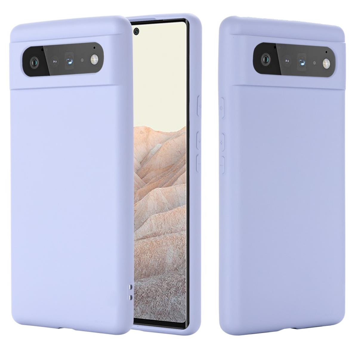 COVERKINGZ Handycase aus Pixel Backcover, Silikon, 6, Flieder Google