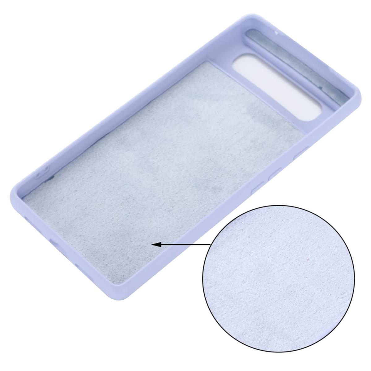 COVERKINGZ Handycase aus Pixel Backcover, Silikon, 6, Flieder Google