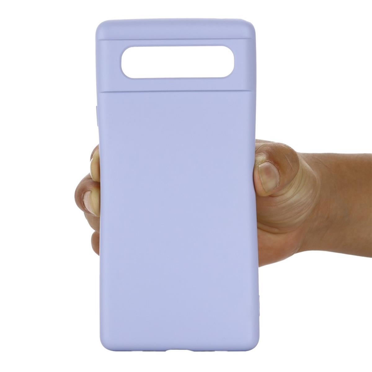 COVERKINGZ Handycase aus Pixel Backcover, Silikon, 6, Flieder Google