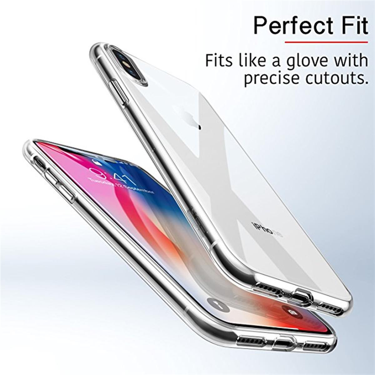 COVERKINGZ Handyhülle Case Backcover, Ultra Apple, Transparent dünn, iPhone Xs