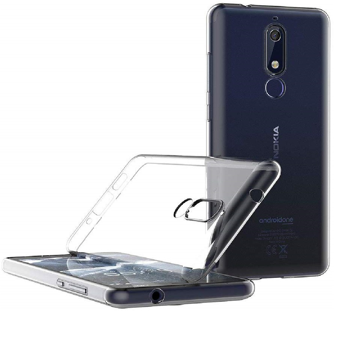 COVERKINGZ Handyhülle Case Ultra dünn, Nokia, Transparent Backcover, Nokia 5.1
