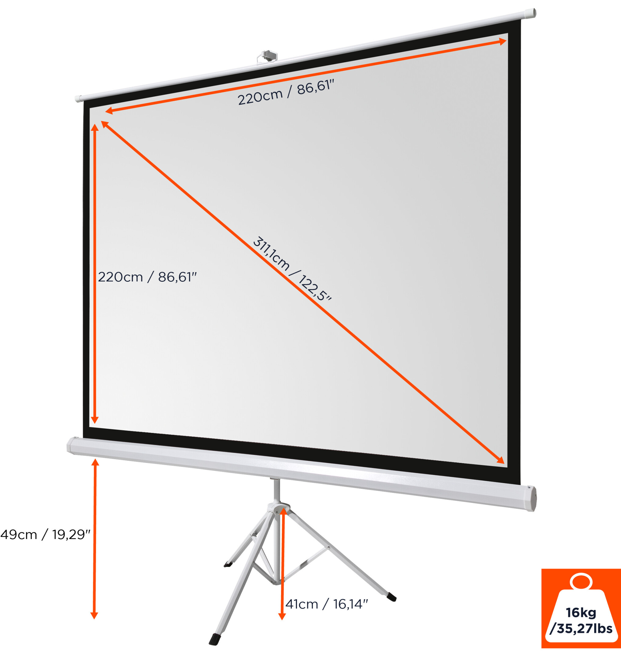 CELEXON basic line Stativleinwand