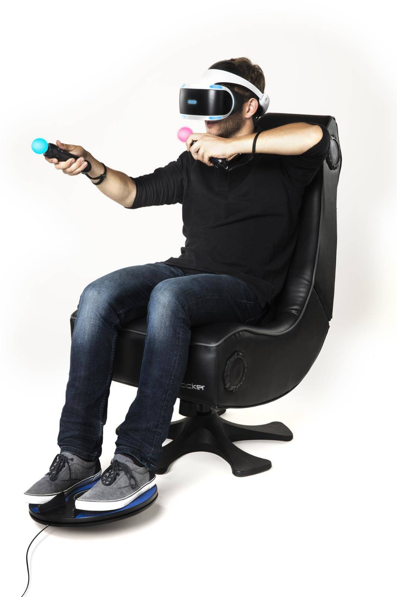 3DRUDDER VR Fuß- Controller blau
