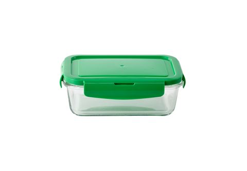 Tupper Cristal Benetton Hermético Cuadrado 340ml Borosilicato Tapa