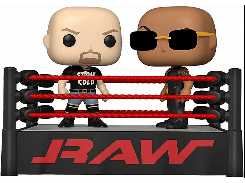 POP - WWE -The Rock vs Stone Cold w.Wrestling Ring