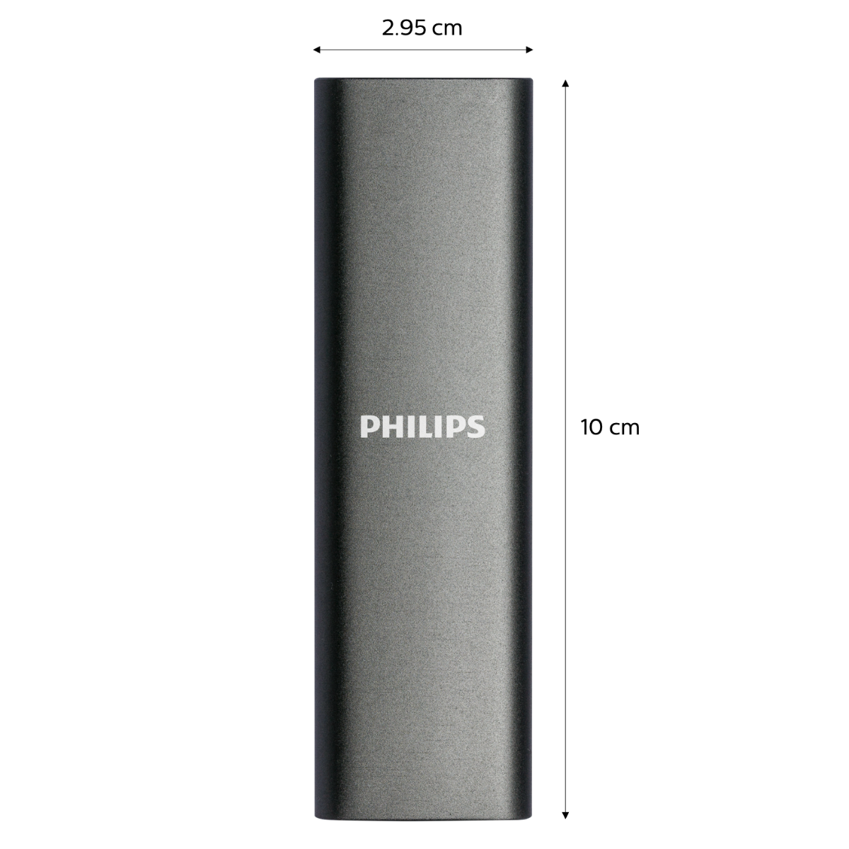 PHILIPS Portable Festplatte extern, 2,5 3.2, FM50SS030P/00, Zoll, SSD USB-C Schwarz SSD, 500 GB