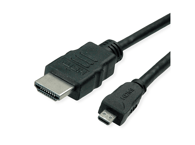 ROLINE GREEN High High HDMI - with Kabel Speed HDMI HDMI Ethernet ST ST mit Ethernet, Speed Micro Micro HDMI Kabel