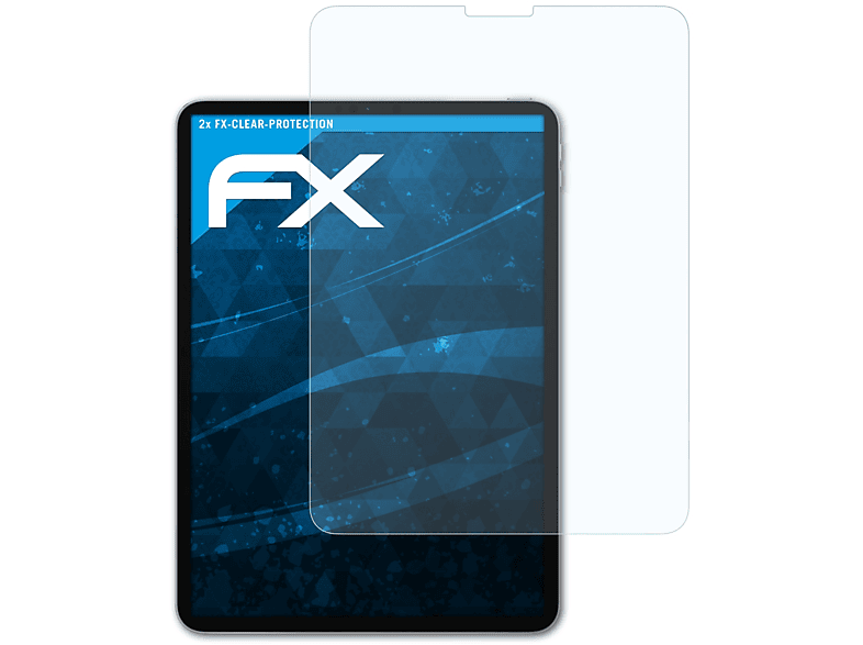 ATFOLIX 2x FX-Clear Displayschutz(für Apple iPad Pro 11 (2020))