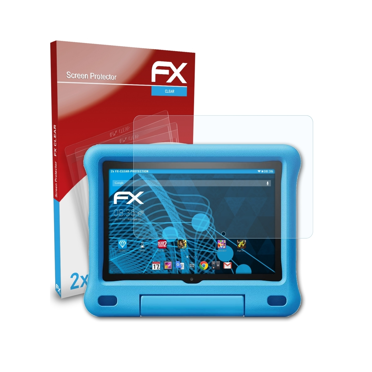 (Model 8 ATFOLIX Edition Fire Kids 2020)) Displayschutz(für Amazon FX-Clear HD 2x