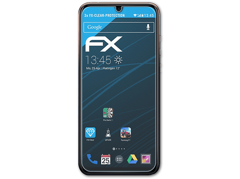 ATFOLIX 3x FX-Clear Displayschutz(für Wiko View 3)