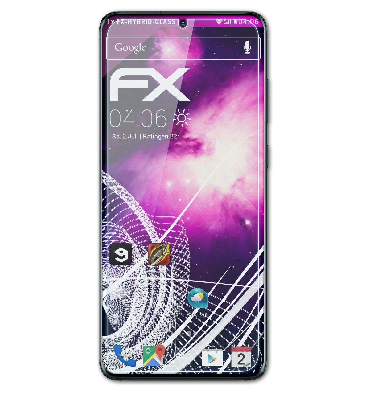 Galaxy S20 ATFOLIX Samsung Schutzglas(für FX-Hybrid-Glass Plus)