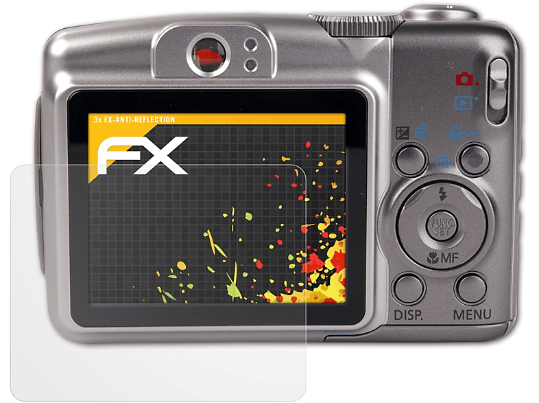 ATFOLIX 3x FX-Antireflex Displayschutz(für Canon PowerShot A720 IS)